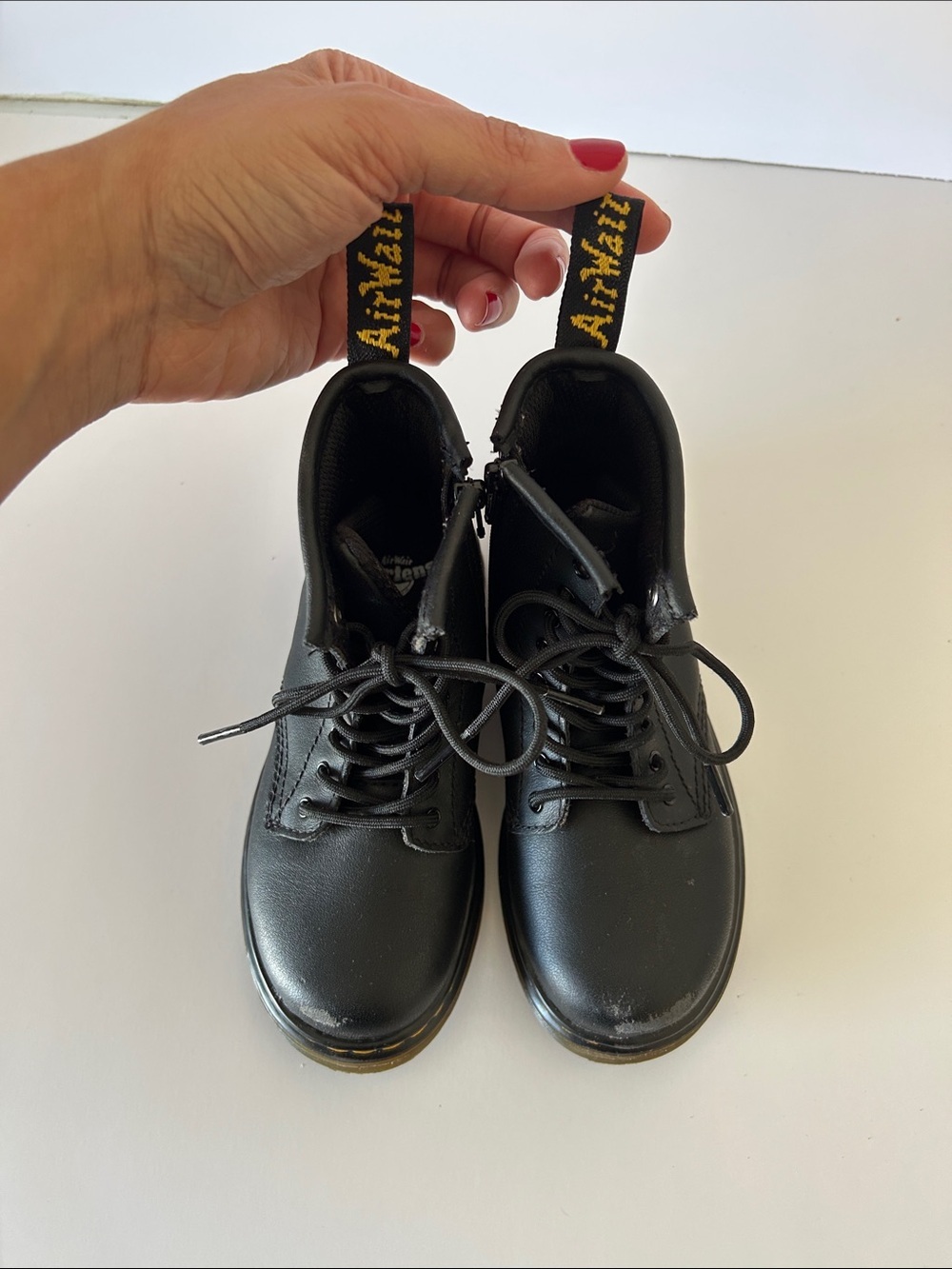 Doc Martens kids Black Lace-Up Combat Boots - Picture 2 of 7